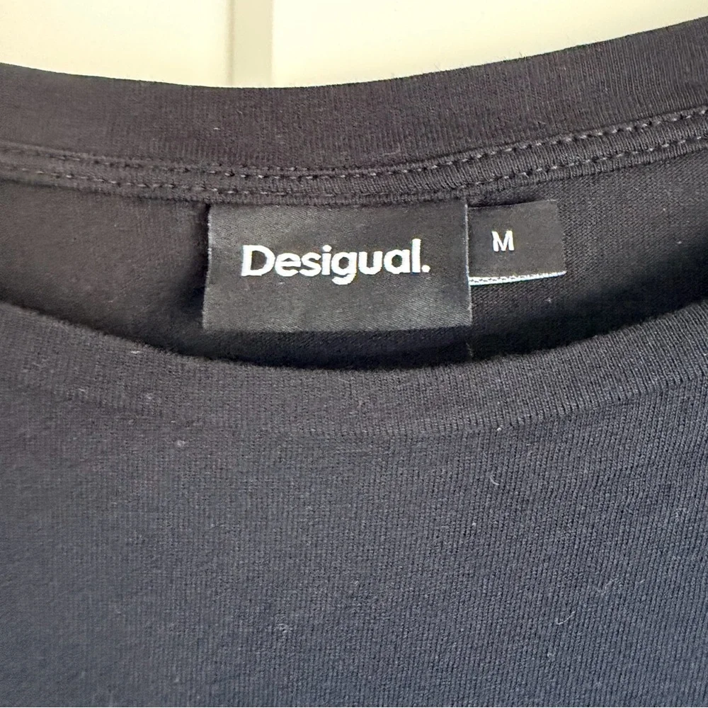 Desigual Black Mini Dress with Pink and Green Floral Print | M - Picture 5 of 6